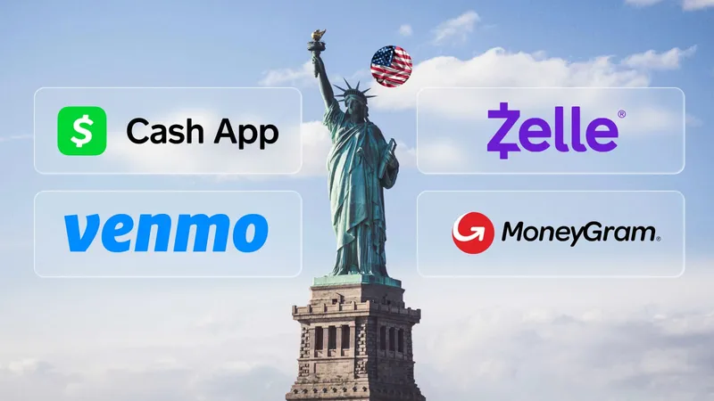 Денежные переводы для резидентов США: Zelle, MoneyGram, CashApp, Venmo