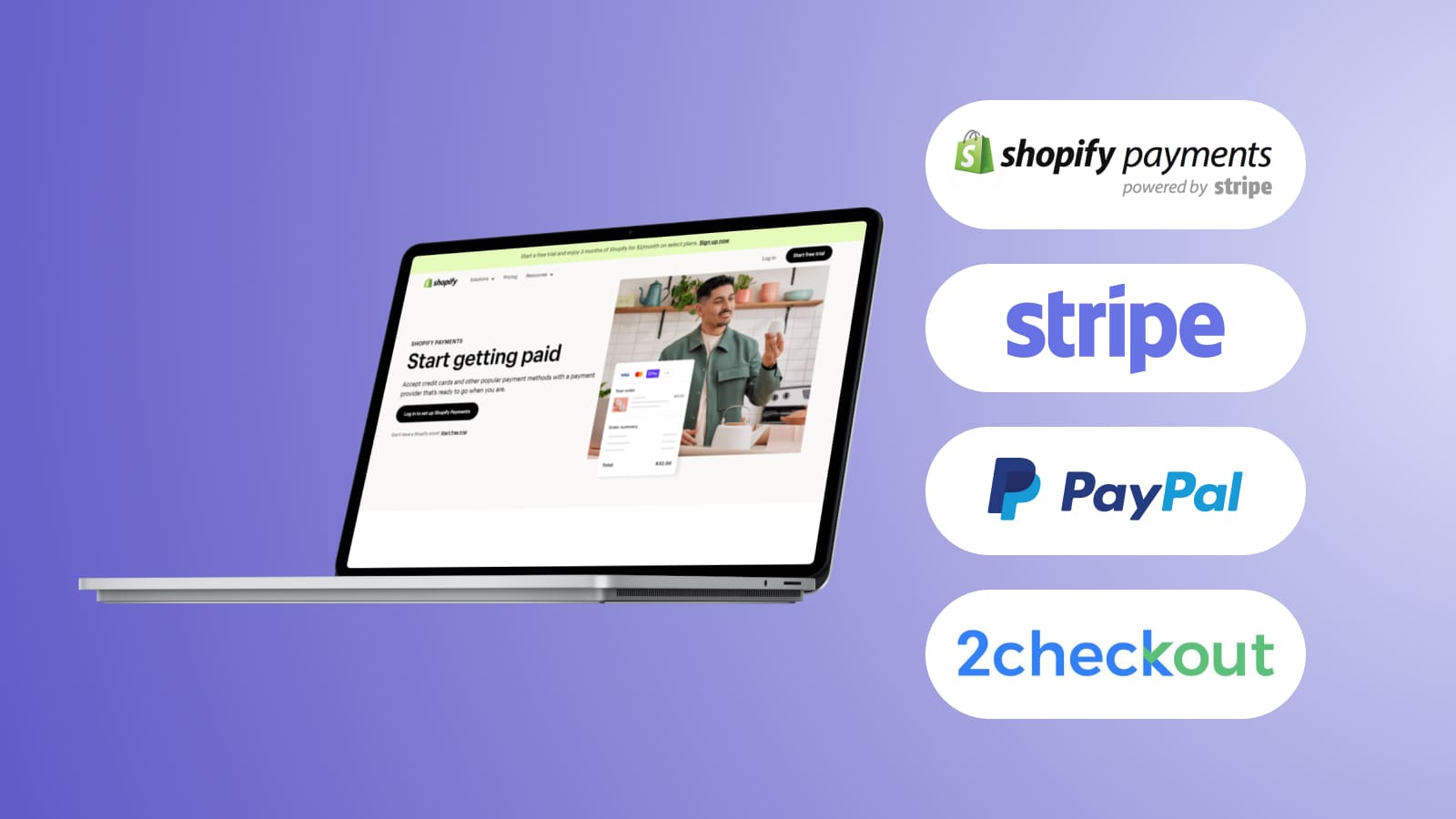 Альтернативы Shopify Payments: Stripe, PayPal и 2checkout.