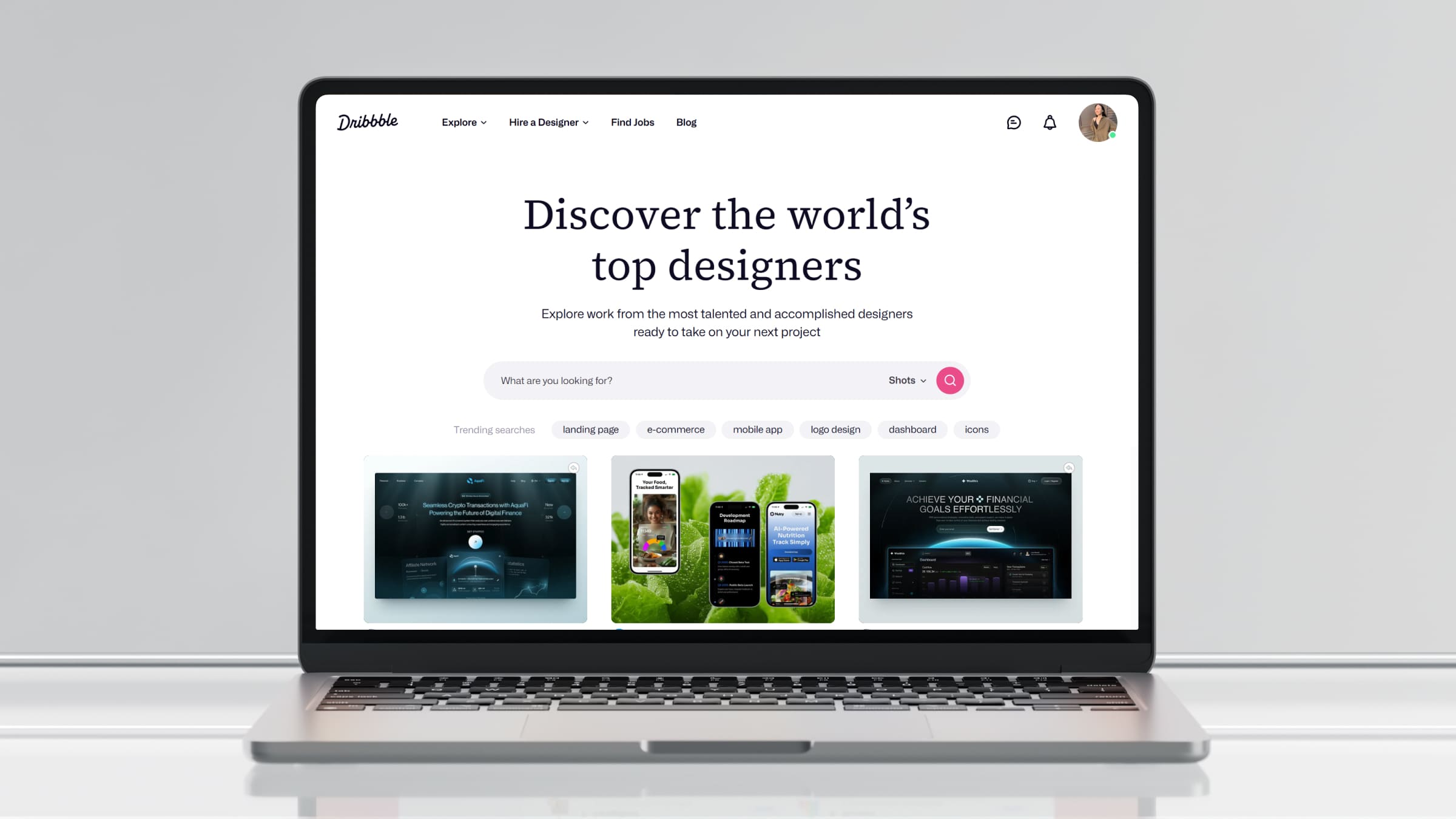Dribbble — популярная онлайн-платформа для дизайнеров, где они могут публиковать свои работы, общаться, обмениваться опытом и находить клиентов.