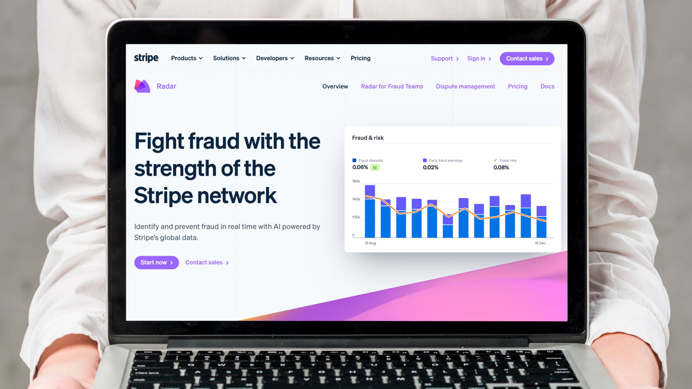Stripe Radar — антифрод-система с машинным обучением и технологией 3D Secure, предназначенная для предотвращения мошенничества