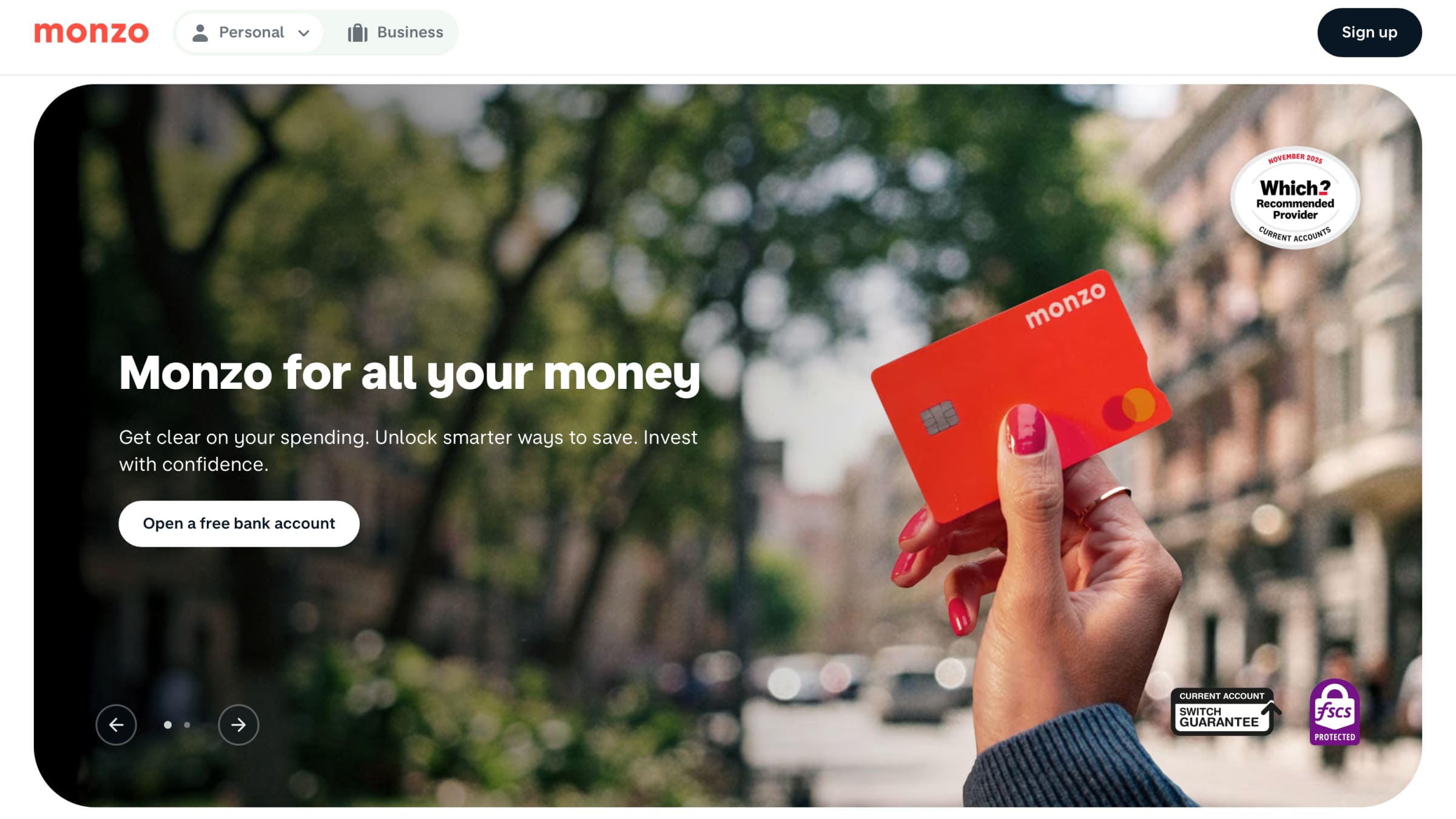 Monzo Business — британский цифровой банк